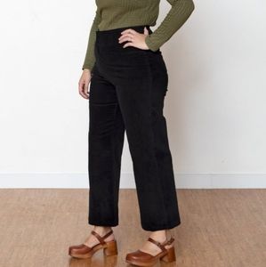 North of West black corduroy Monica high-rise pants